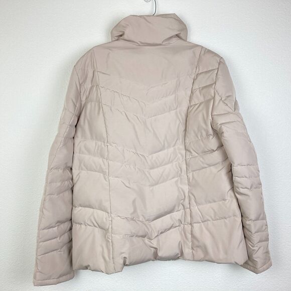 Kenneth Cole Reaction Women's Duck Down Quilted Puffer Jacket Size L Beige Tan - Picture 5 of 10